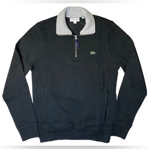 Lacoste Mens Long Sleeve 1/4 Zip Interlock Cotele Sweatshirt- SH3293-51-PL5